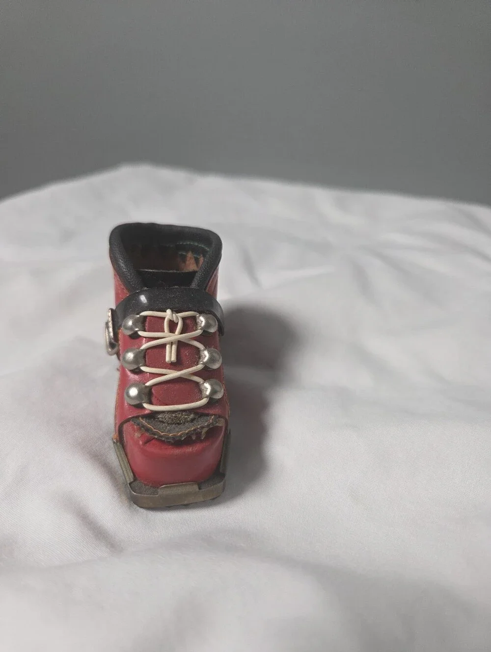 vintage Austrian souvenir miniature leather boot marked Innsbruck